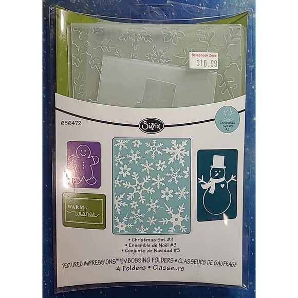 Sizzix Textured Impressions A2, 4 Embossing Folders 656472 - Picture 1 of 2
